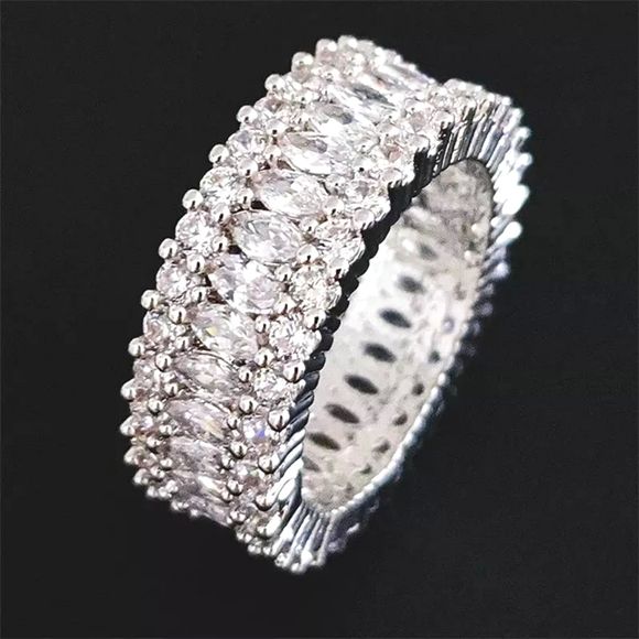 New OUR LOVE Round Oval Diamonds Ring - Picture 3 of 4